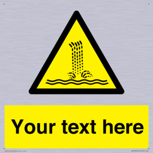 Custom warning artificial waterfall